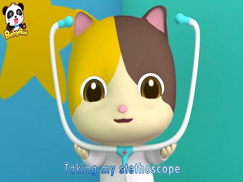 Doctor Putting on a White Coat