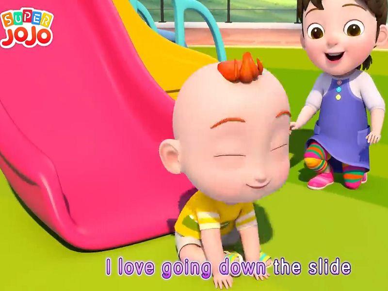 Babies on the Slide playground
