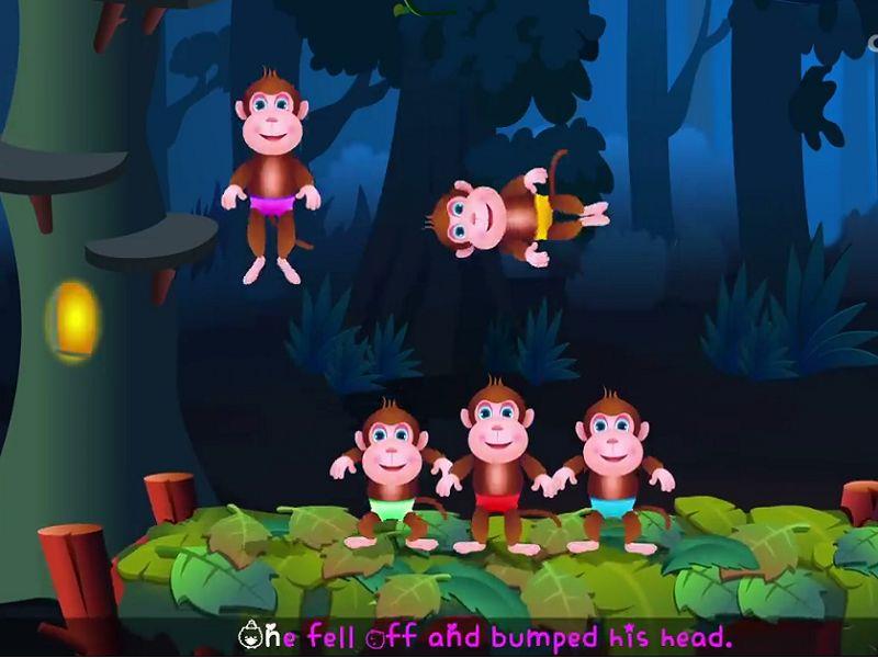 Five Little Monkeys Jumping On The Bed - 1
